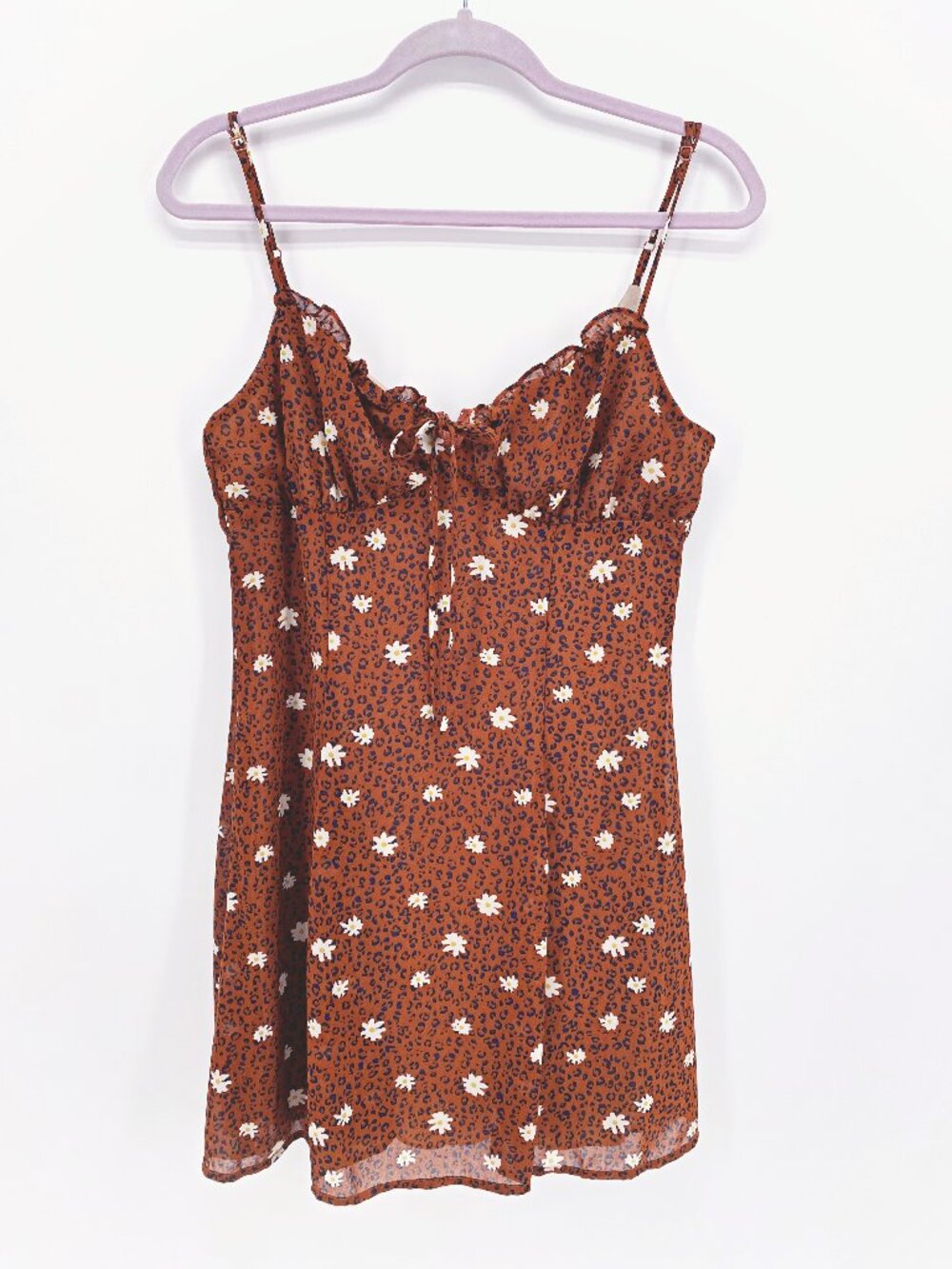 B. Darlin Cheetah Daisy Babydoll Y2K Mini Dress